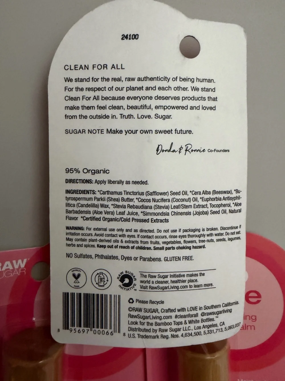 (3) Raw Sugar Lip Love Soothing Lip Balm-Watermelon and Fresh Mint. New, sealed